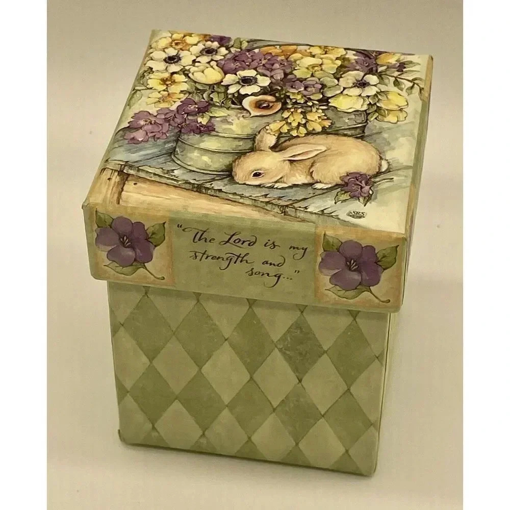 Flowers & Bunny‎ Rabbit EMPTY Box Stands 3 1/8" Tall x 2 5/8” x 2 5/8” Small